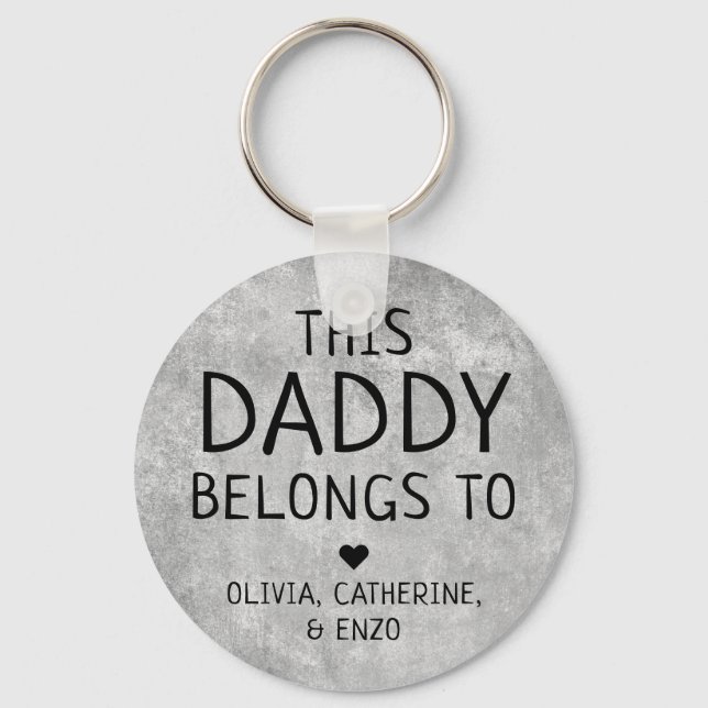 Personalized This Daddy Belongs To Father's Day Ke Keychain (Front)
