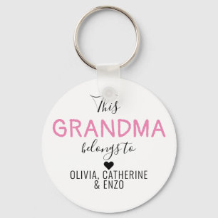 Personalized This Grandma Belongs To Mother's Day Keychain