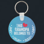 Personalized This Grandpa belongs to Custom Names  Keychain<br><div class="desc">Grandpa Gift with Custom Names of your Kids,  Gift for Him,  Personalized. *** if you encounter any design problem or need help,  you can contact me for assistance.***</div>