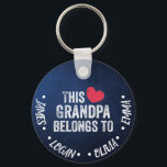 Personalized This Grandpa belongs to Custom Names  Keychain<br><div class="desc">Grandpa Gift with Custom Names of your Kids,  Gift for Him,  Personalized. *** if you encounter any design problem or need help,  you can contact me for assistance.***</div>