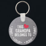 Personalized This Grandpa belongs to Custom Names Keychain<br><div class="desc">Grandpa Gift with Custom Names of your Kids,  Gift for Him,  Personalized. *** if you encounter any design problem or need help,  you can contact me for assistance.***</div>
