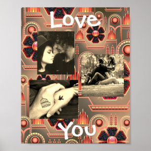 Personalized this "Love You" Couple's Photo Poster