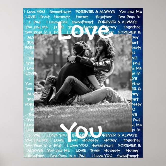 Personalized this "Love You" Couple's Poster (Front)