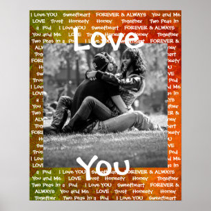 Personalized this "Love You" Couple's Poster