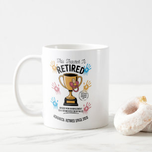 Personalized This Teacher is Retired Mug