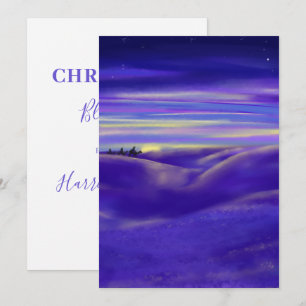 Personalized Three Kings Watercolor Christmas Holiday Card