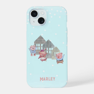 Personalized Three Little Pigs with their Homes iPhone 15 Case