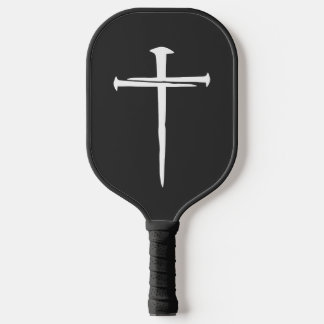 Personalized Three Nails White Cross Christian Pickleball Paddle