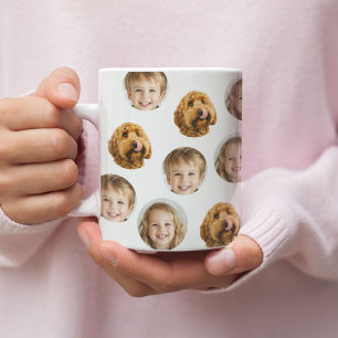 Personalized Three-Photo Face Mug   Custom Gift