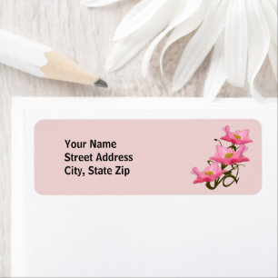 Personalized Three Pink Poppies Border