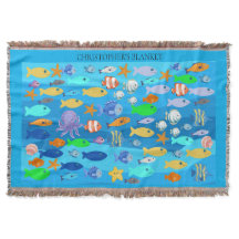 Personalized Throw - Fish Design 