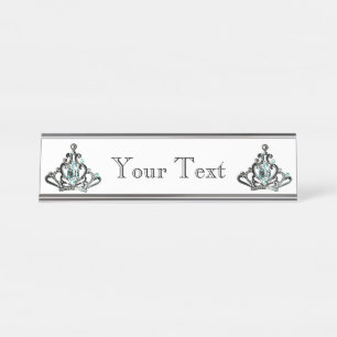 Personalized Tiara/Crown Desk Name Plate