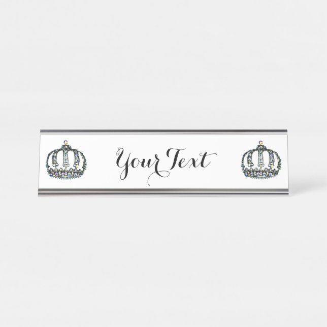 Personalized “Tiara” Desk Name Plate (Front)