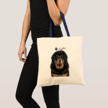 Personalized Tibetan Mastiff Custom Tote Bags