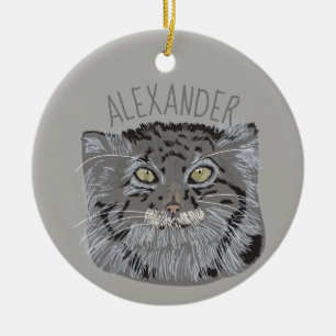 Personalized Tibetan Pallas Cat Christmas Ornament