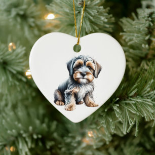 Personalized Tibetan Terrier Puppy Ceramic Ornament