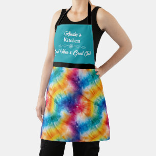 Personalized Tie-Dye Apron with Customizable Text