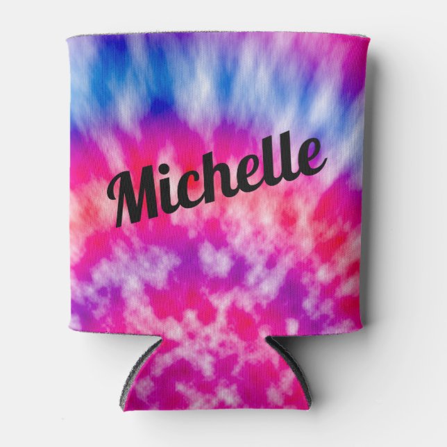 Personalized Tie Dye Can Cooler (Front)