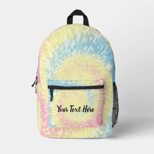 Personalized Tie Dye Hippy Swirl Printed Backpack