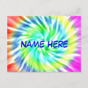Personalized Tie Dye Postcard