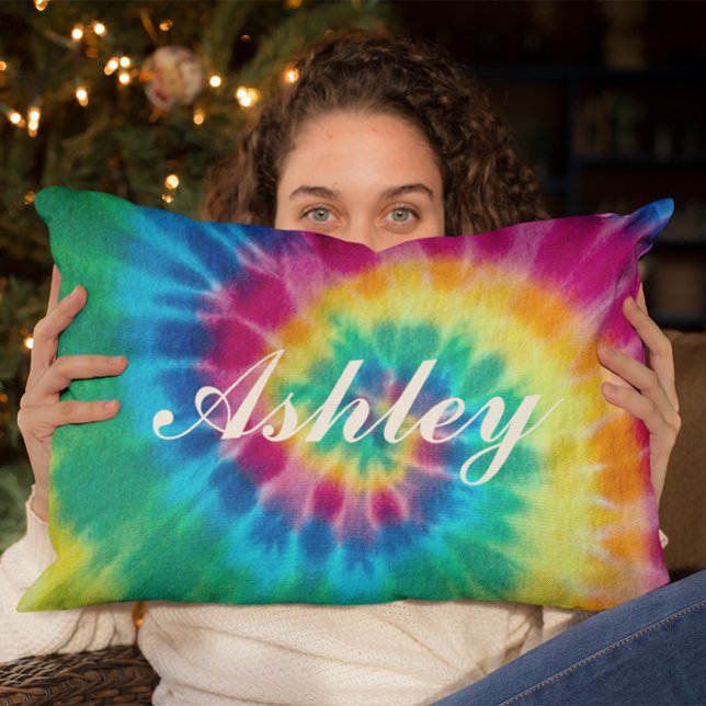 Personalized Tie Dyed Decorative Pillow (Creator Uploaded)