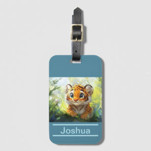 Personalized Tiger Custom Name for Kids Luggage Tag