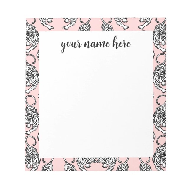Personalized Tiger  Notepad (Front)