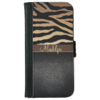 Personalized Tiger Print Wallet Phone Case