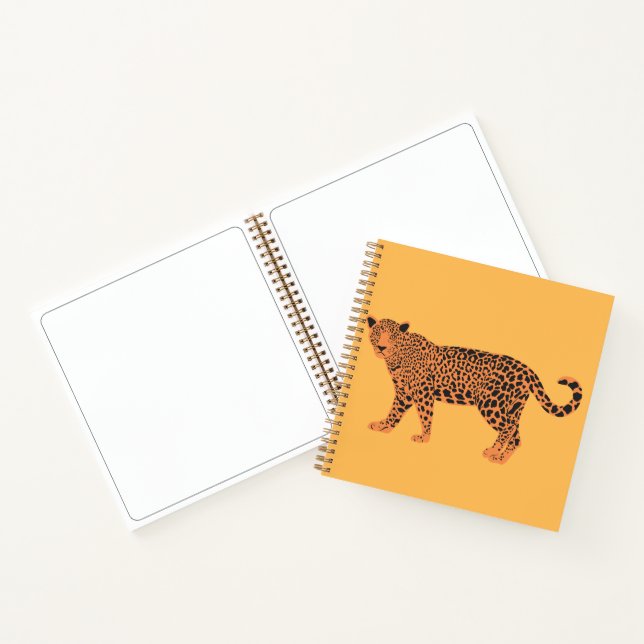 Personalized Tiger Sketchbook - Yellow Notebook (Inside)