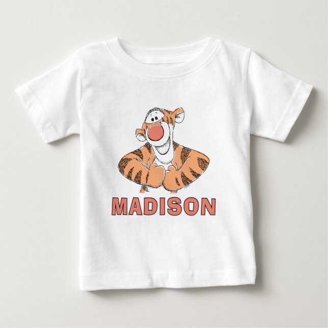 Personalized Tigger Custom Name Baby T-Shirt (Front)