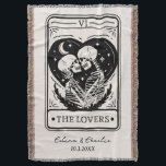 Personalized Til Death Skeleton Lovers Tarot Throw Blanket<br><div class="desc">Personalized Til Death Skeleton Lovers Tarot Throw Blanket. Personalized with your names and date.</div>