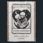 Personalized Til Death Skeleton Lovers Tarot Throw Blanket<br><div class="desc">Personalized Til Death Skeleton Lovers Tarot Throw Blanket. Personalized with your names and date.</div>