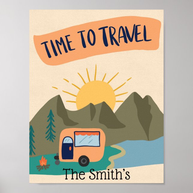 Personalized Time To Travel Poster (Front)