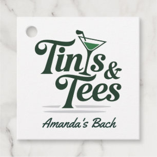 Personalized Tinis & Tees Golf Bachelorette Favour Tags