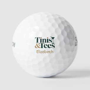 Personalized Tinis & Tees Golf Bachelorette Party Balls