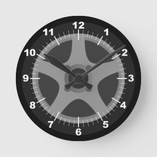 Personalized Tire and Rim Round Clock