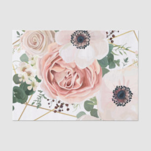 Personalized Tissue Paper Geometric Garden Rose