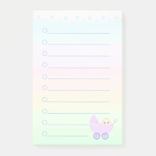 Personalized To Do List & Baby Stroller Post-it No Notes