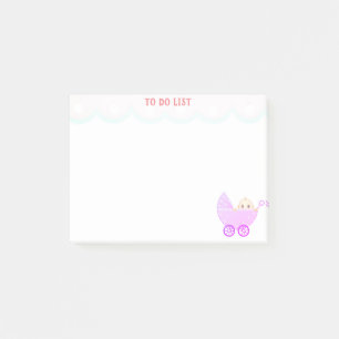 Personalized To Do List & Baby Stroller Post-it Notes
