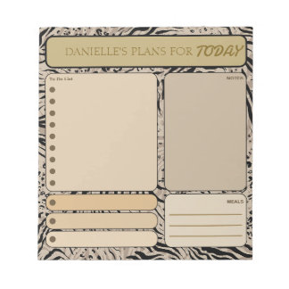 Personalized To Do List Daily Planner Leopard Notepad
