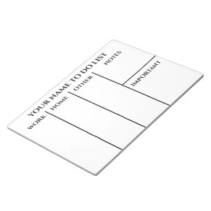 Personalized To Do List Notepad