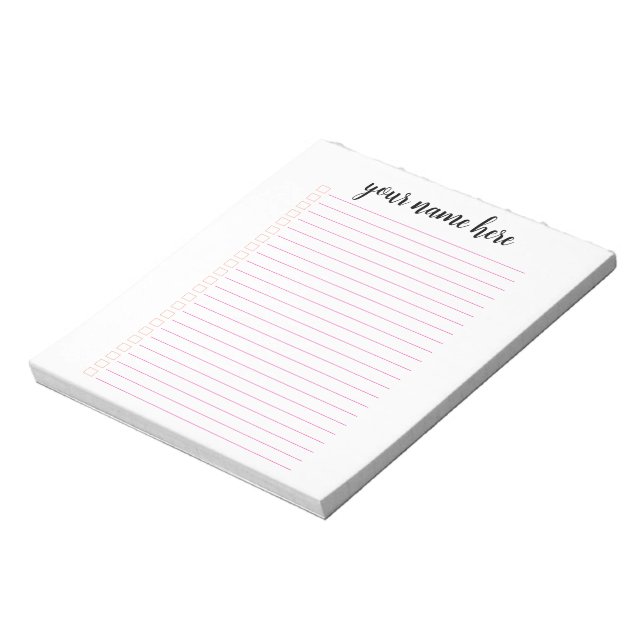Personalized To Do List Planner Notepad (Rotated)