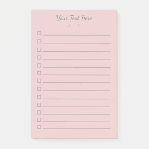 Personalized To Do List Post-it® Notes Pink
