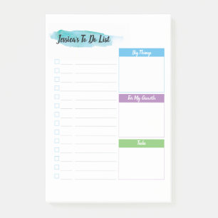 Personalized "to do list" - productivity driven post-it notes