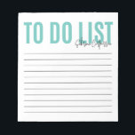 Personalized To Do List | Teal  Notepad<br><div class="desc">This to do list is a handy little notepad to help keep you organized day in and day out. Personalize by adding your name in a script typography,  and modify the colour by customizing further or shop additional colours in our shop!</div>