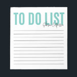 Personalized To Do List | Teal  Notepad<br><div class="desc">This to do list is a handy little notepad to help keep you organized day in and day out. Personalize by adding your name in a script typography,  and modify the colour by customizing further or shop additional colours in our shop!</div>