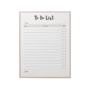Personalized To Do Listing  Notepad