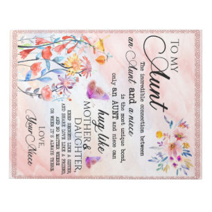 Personalized To My Aunt From Niece Notepad