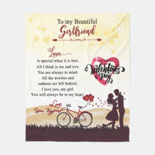 Personalized To My Beautiful Girlfriend Blanket