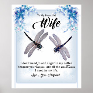 Personalized To My Beautiful Wife Blanket Poster